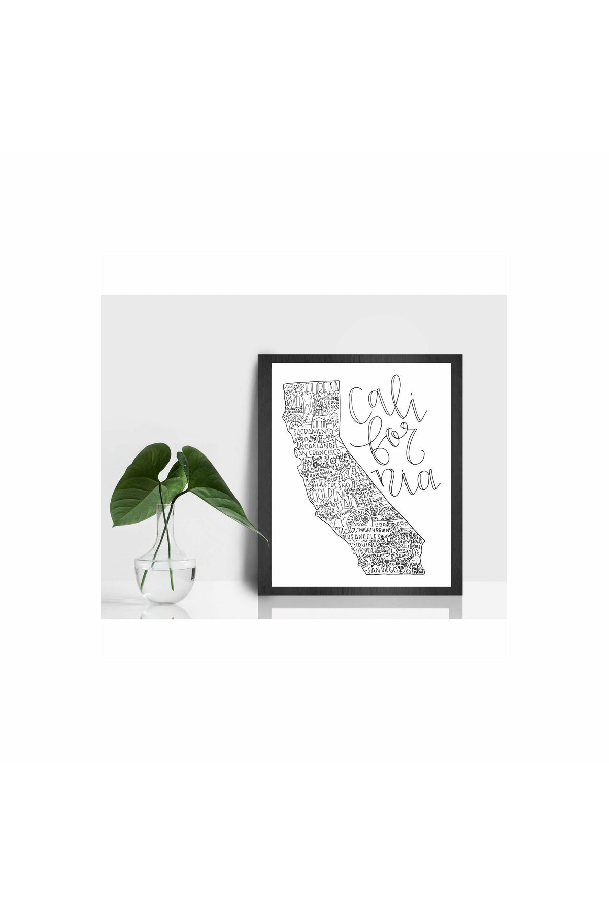 California State Print-Hand Lettered State Print- California State Gift-Wild & Precious