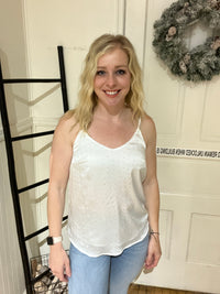 Ivory Rhinestone Tank