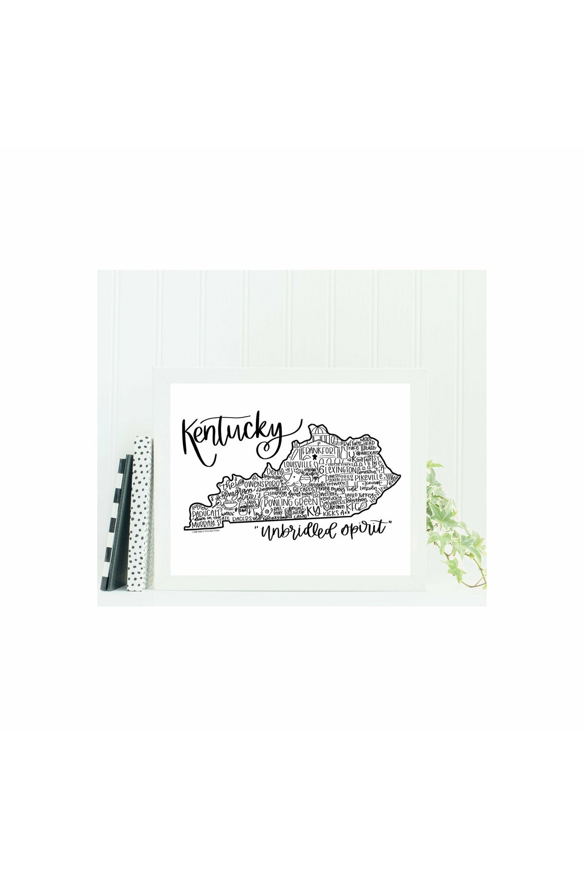 Kentucky State Print-Hand Lettered State Print- Kentucky State Gift-Prints-Wild & Precious
