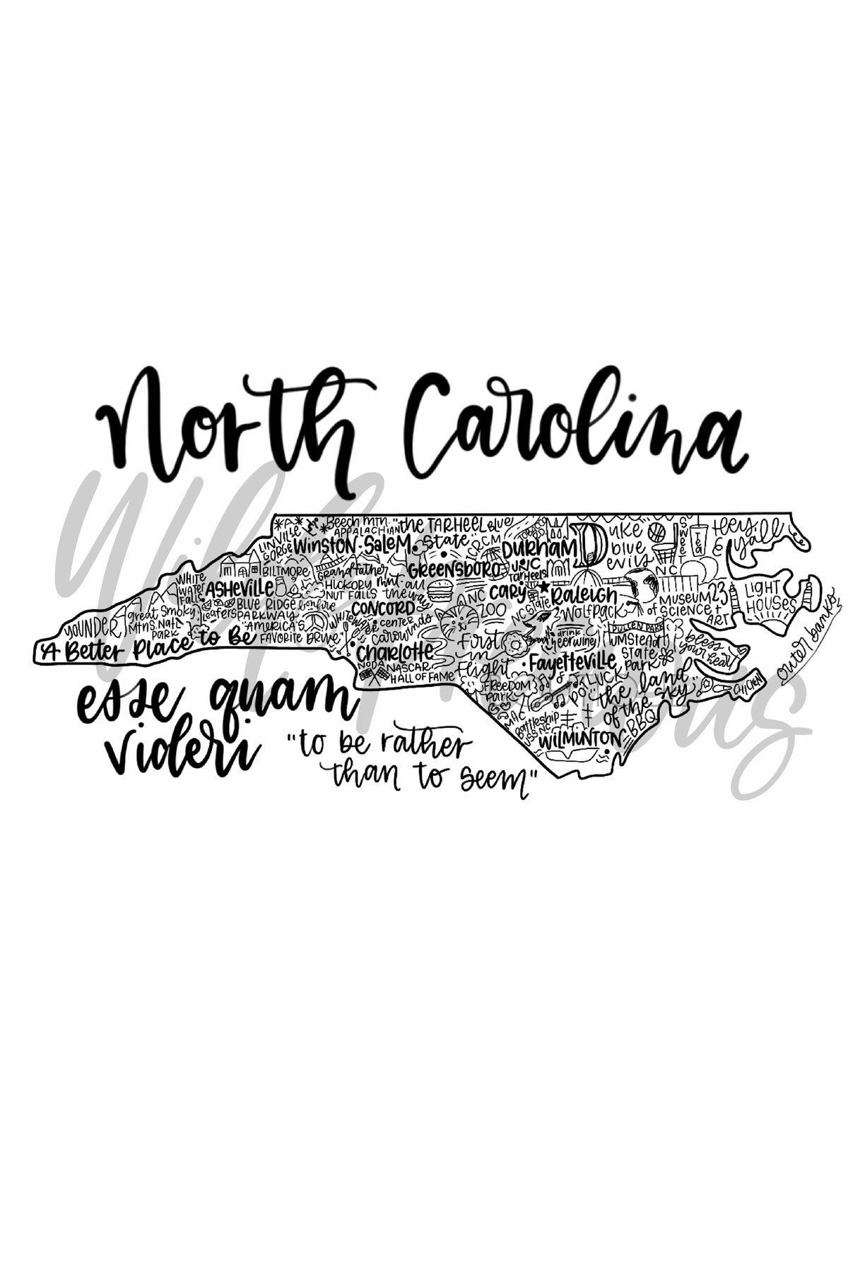 North Carolina State Print