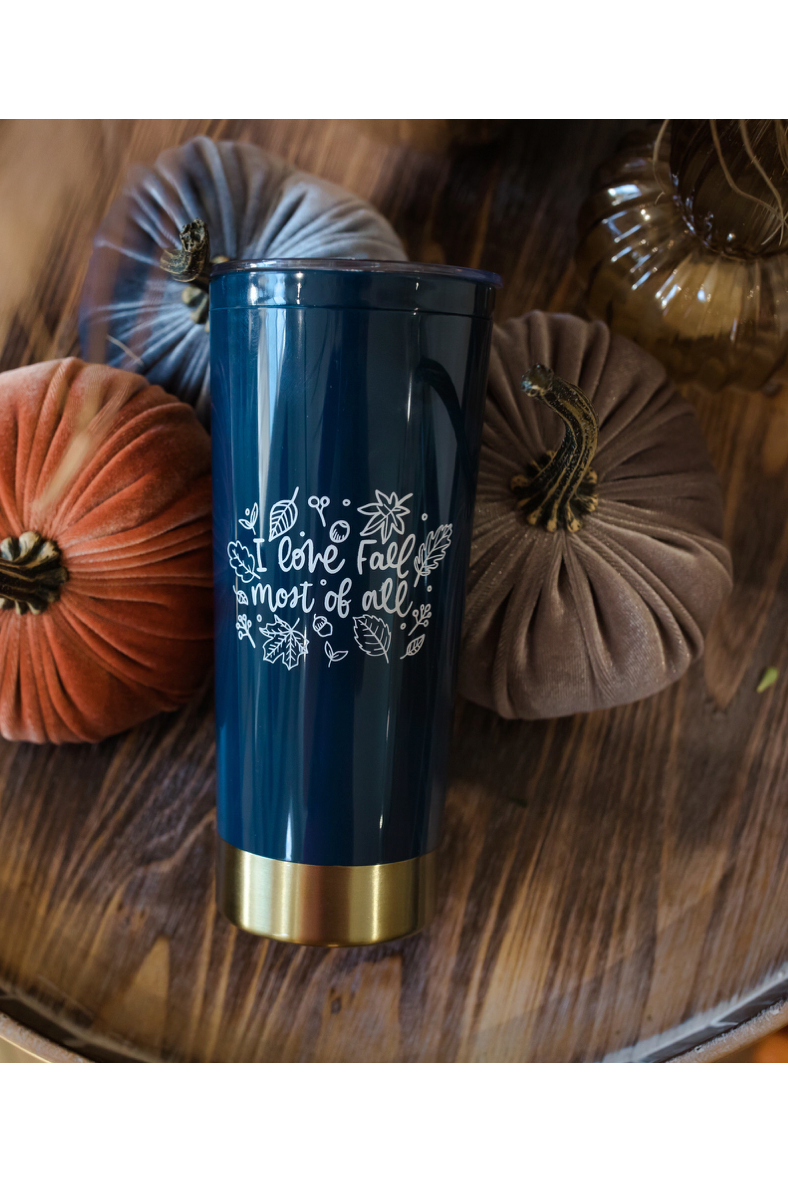 I Love Fall Most of All Travel Mug