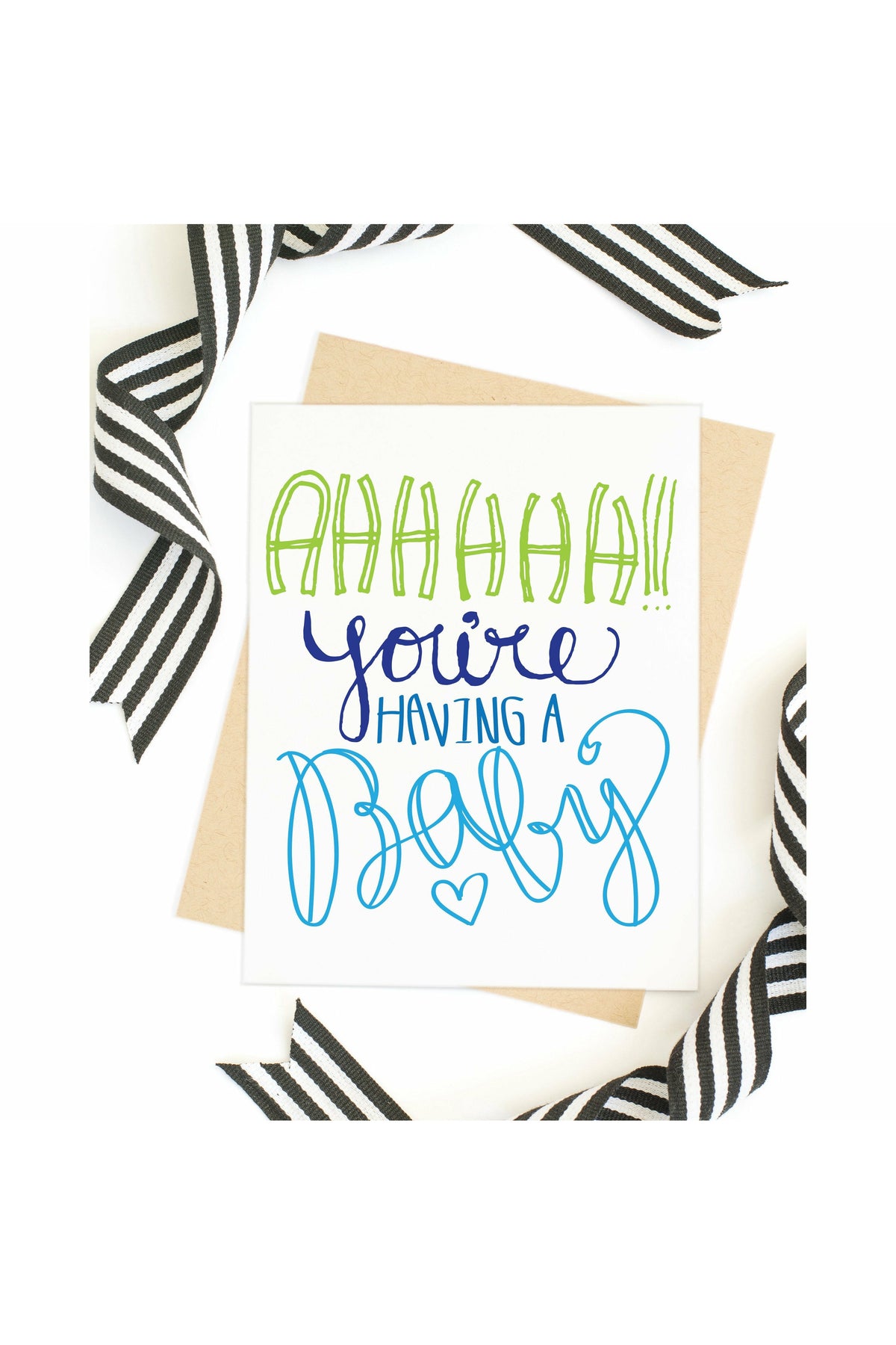Ahhh you're having a baby Card- New Baby Card- Congratulations Pregnancy Card - WS-Cards-Wild & Precious