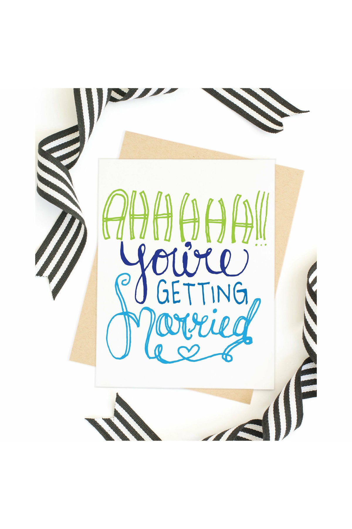 Ahhh you're getting married card- Engagement Card - WS-Cards-Wild & Precious