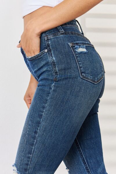 Judy Blue High Waist Distressed Slim Jeans - ONLINE EXCLUSIVE