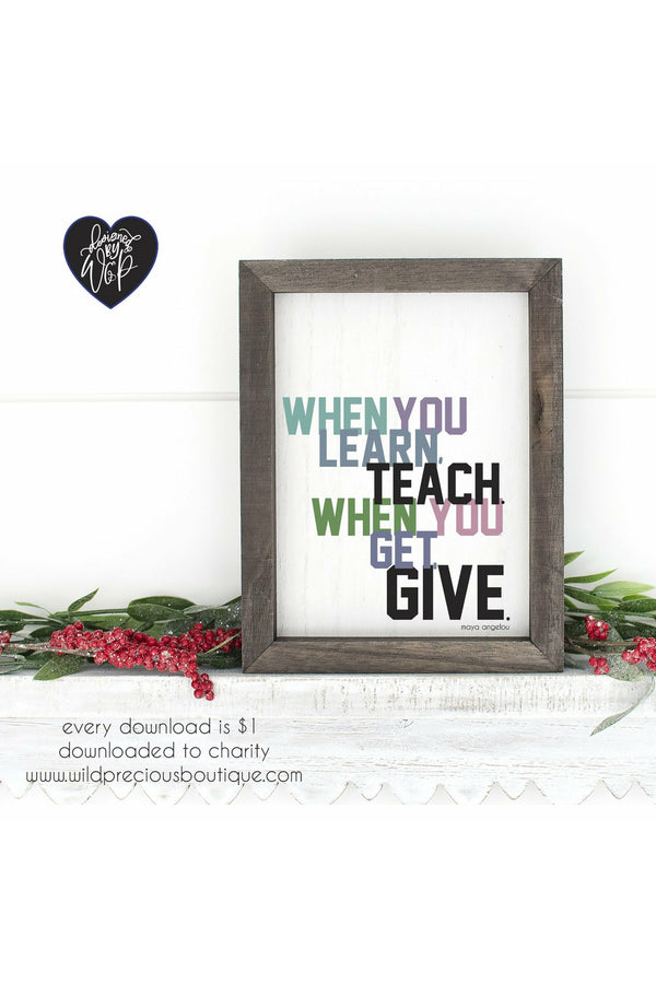 FREEBIE Give Print Charity Download-Freebie-Wild & Precious