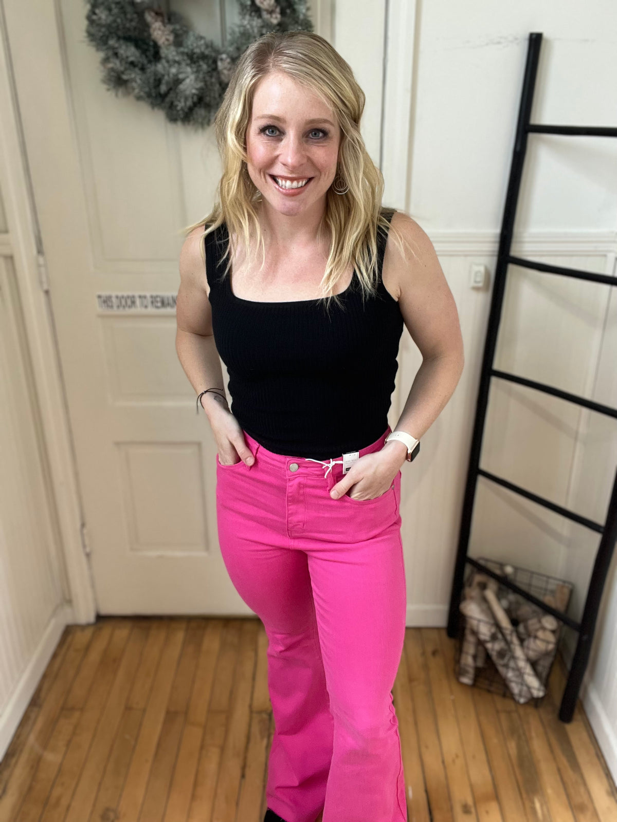 Hot Pink JB Flare Jeans