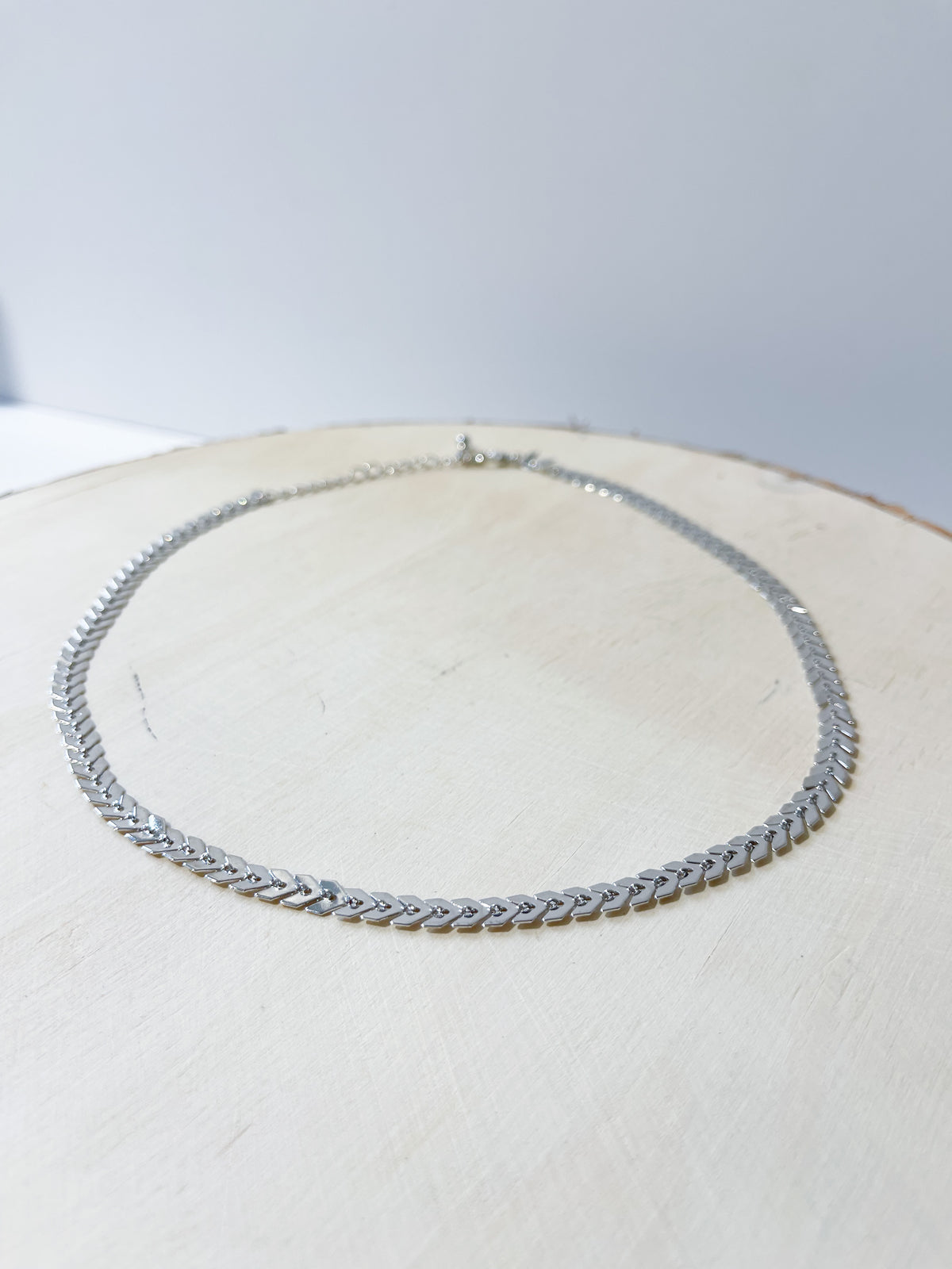 Silver Dainty Arrow Necklace