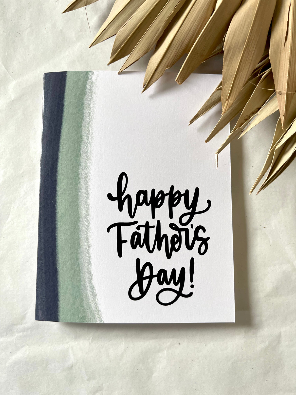 Happy Father's Day (Green/Blue Abstract) Card