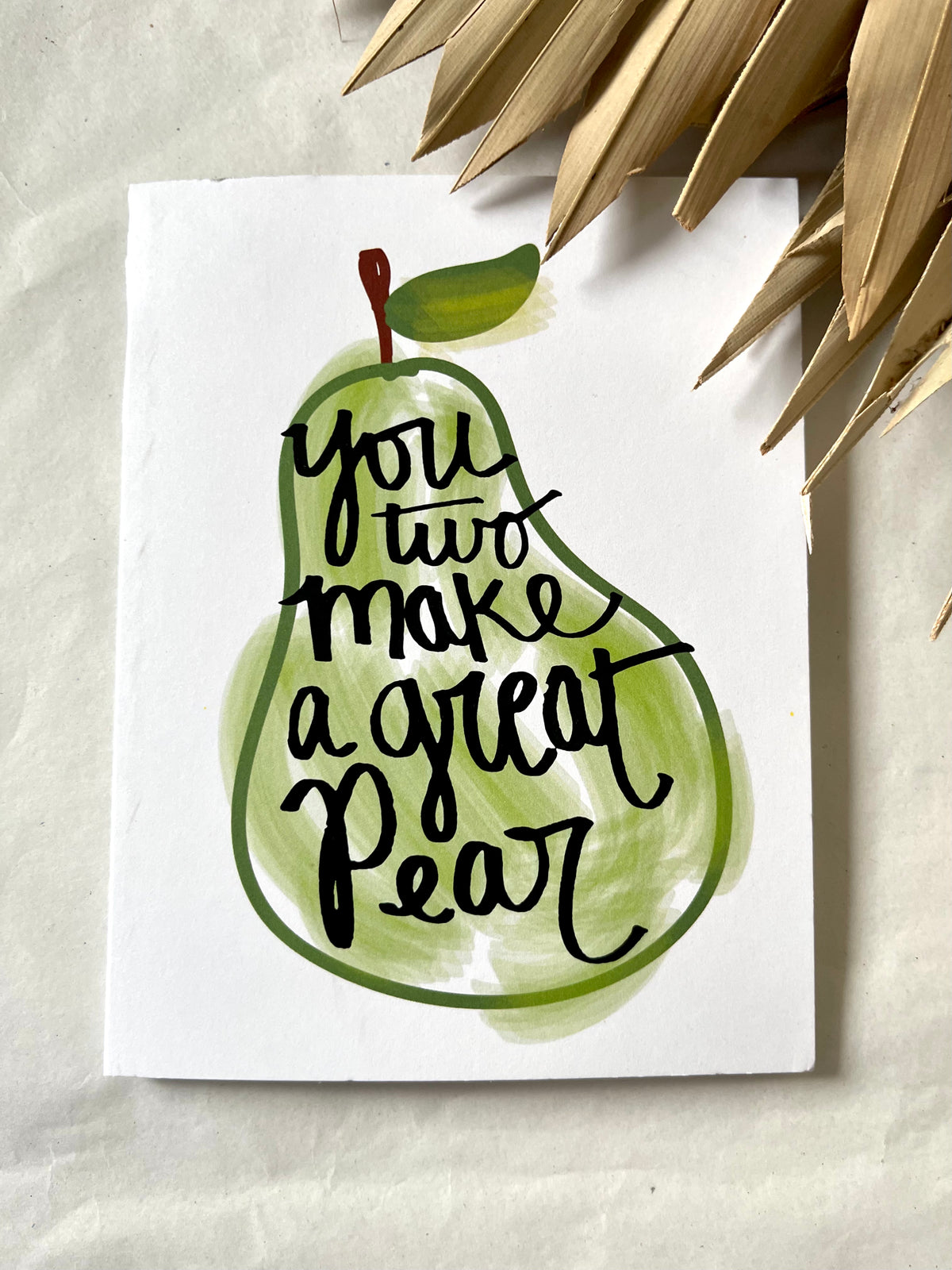 Yout Two Make A Great Pear Card