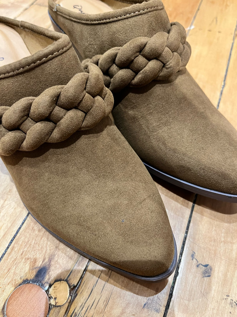 Deep Olive Braided Slip On