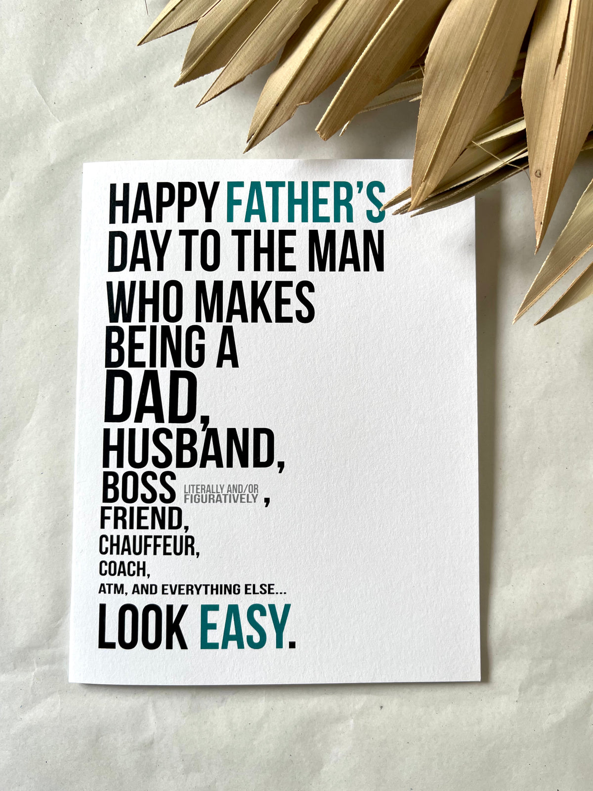 You Make It Look Easy - Happy Father's Day Card