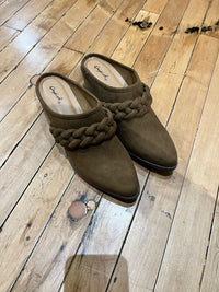 Deep Olive Braided Slip On