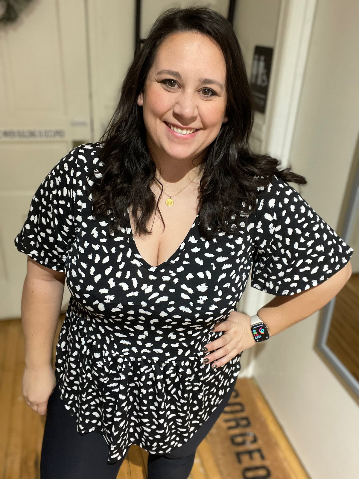Spot On Peplum Top